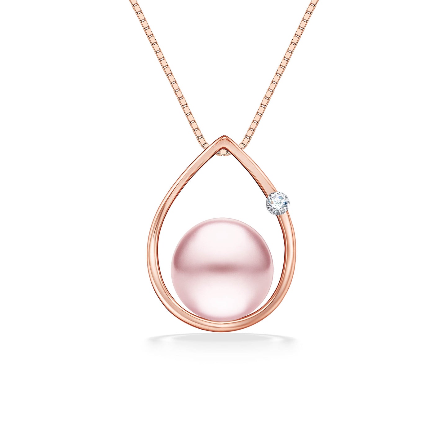 41144 - 14K Rose Gold - Raindrop Pendant