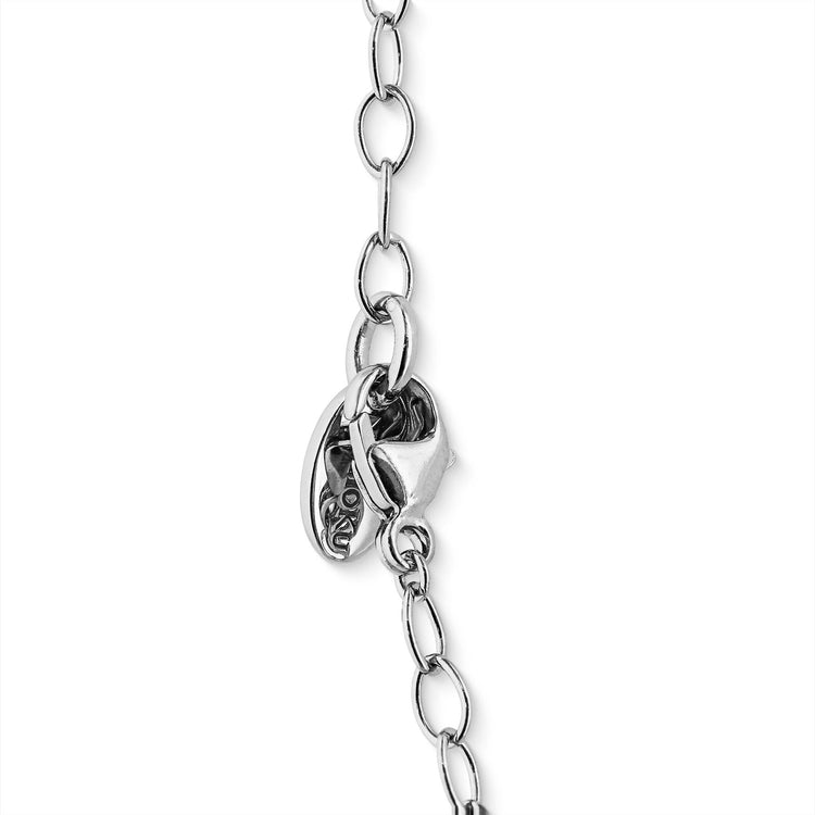44532 - Sterling Silver - White Freshwater Pearl Stationary Necklace