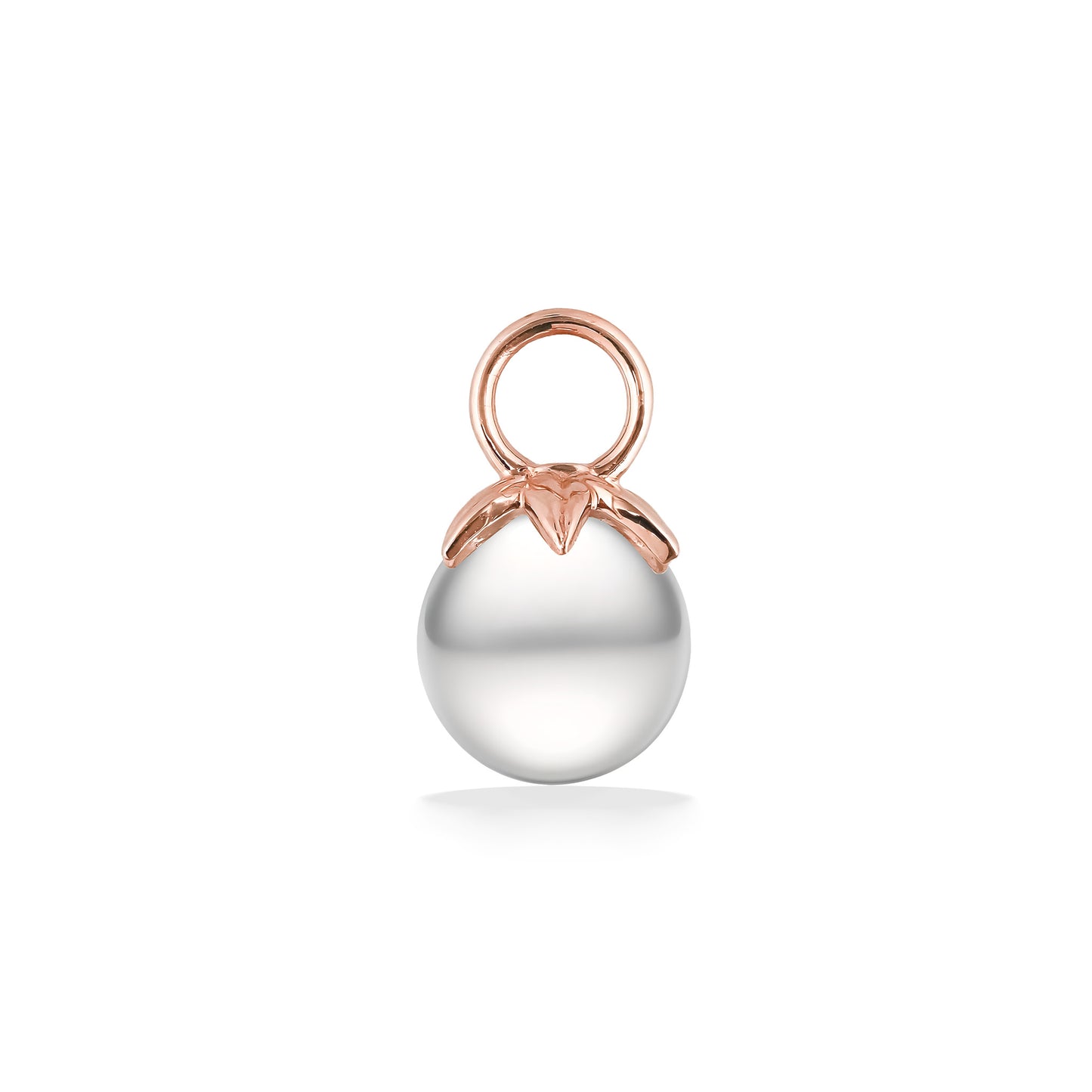 00199 - 14K Rose Gold - Maile Leaf Hooplet Pendant