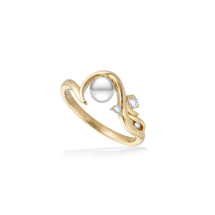 04557 - 14K Yellow Gold - Waterfall Ring