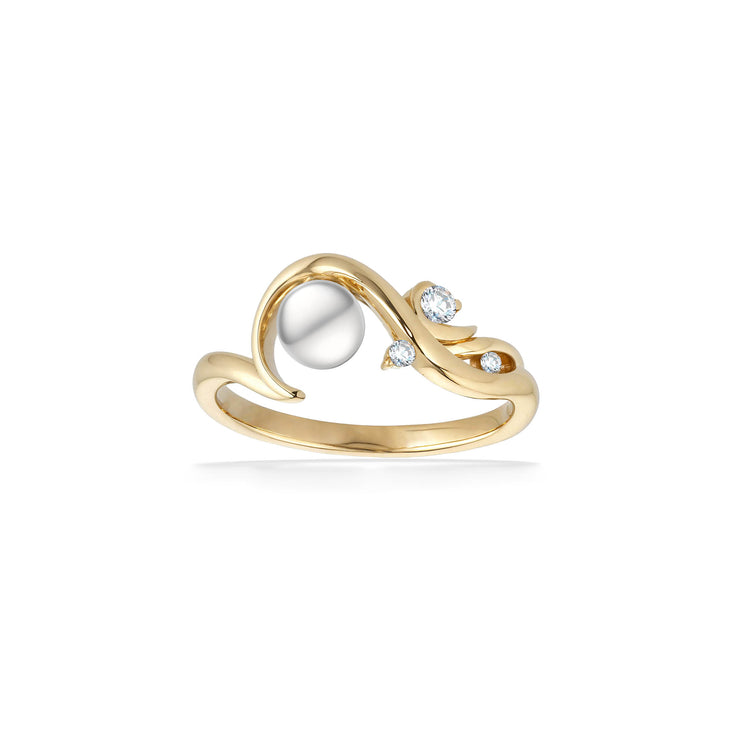 04557 - 14K Yellow Gold - Waterfall Ring