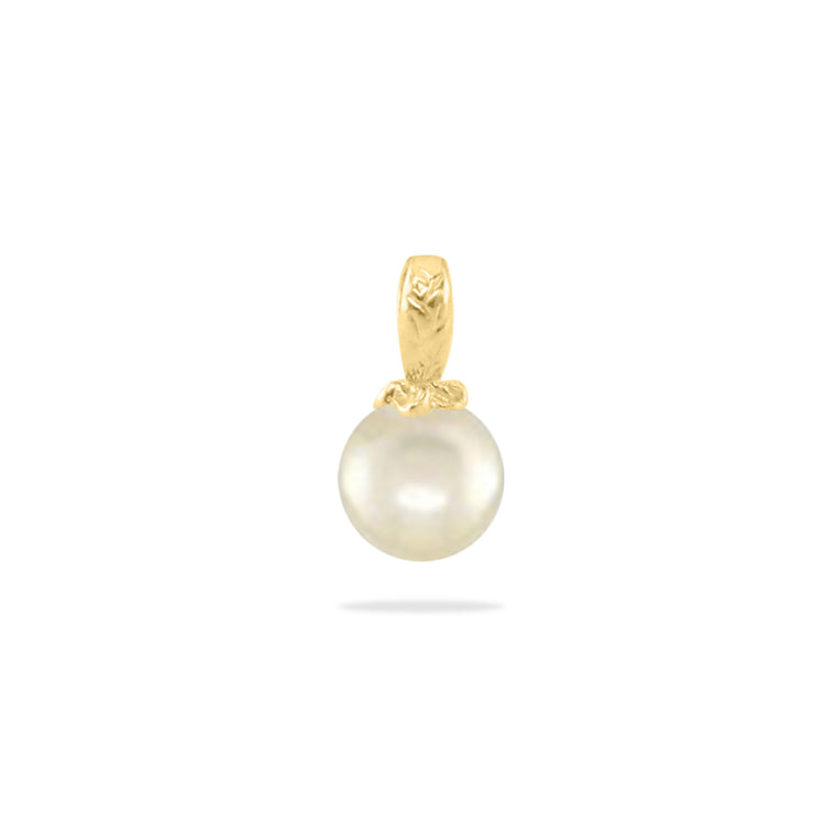 00419 - 14K Yellow Gold - Aulii Pearl Cap Pendant