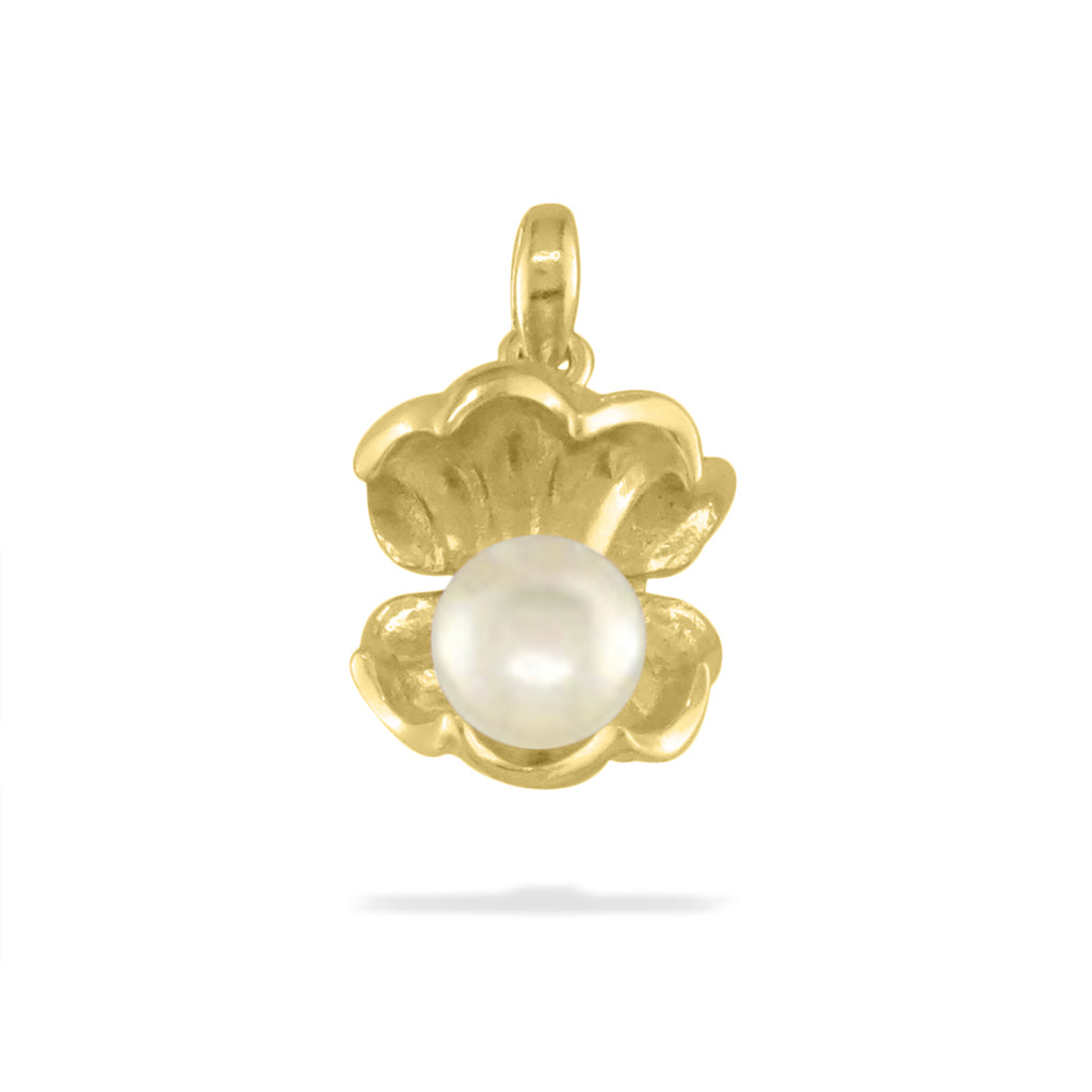 00478 - 14K Yellow Gold - Clam Dip Pendant