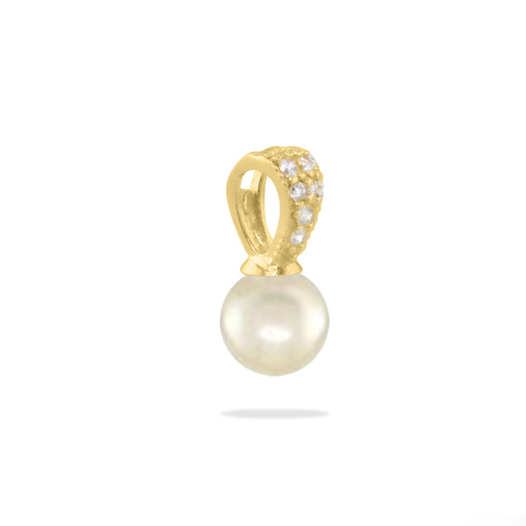 00355 - 14K Yellow Gold - Pavé Diamond Pendant