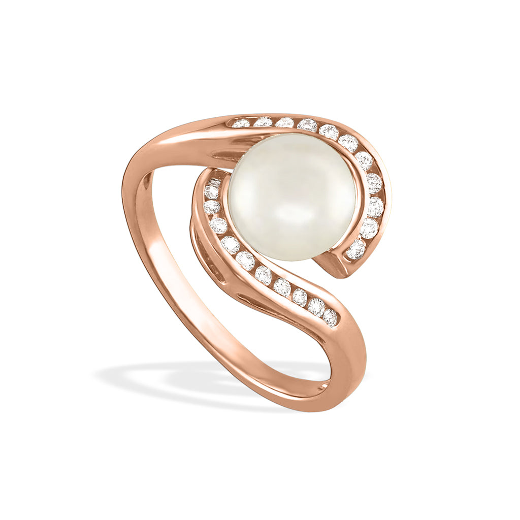 04227 - 14K Rose Gold - Hurricane Ring, Size 7