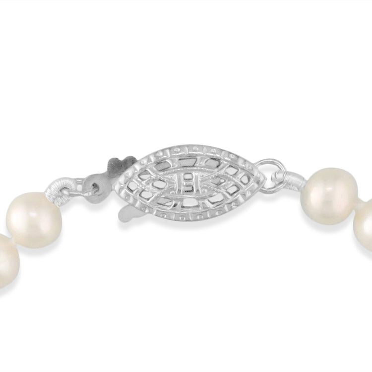 White Freshwater Pearl Graduated Pearl Strand