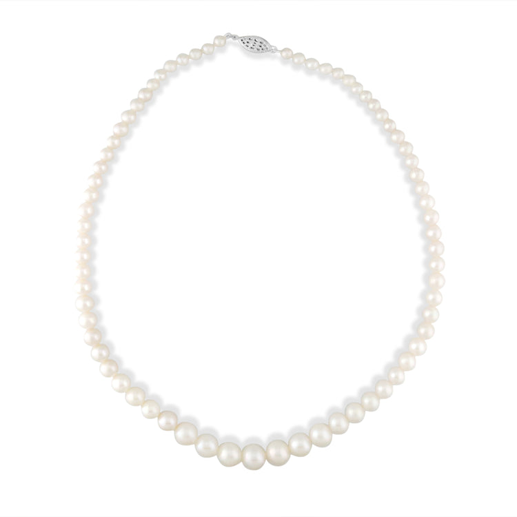 White Freshwater Pearl Graduated Pearl Strand
