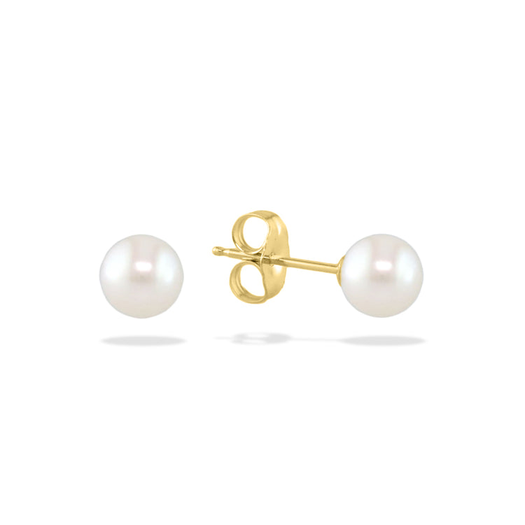 White Akoya Pearl Stud Earrings