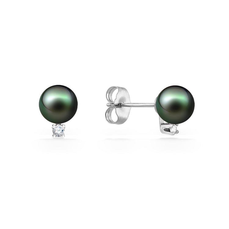 Peacock Akoya Stud Earrings
