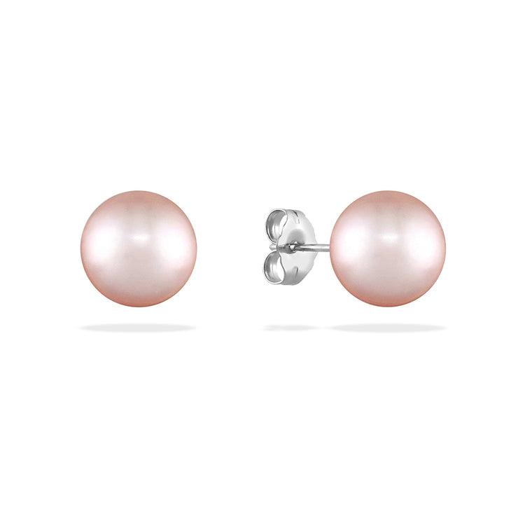 Pink Freshwater Pearl Stud Earrings