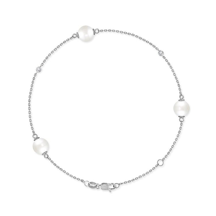 White Akoya Pearl Bracelet