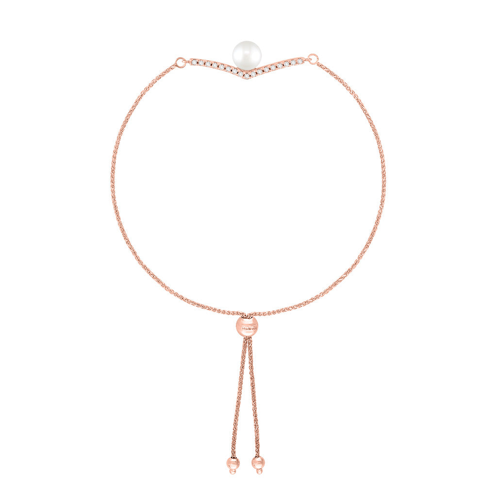 00662 - 14K Rose Gold - Chevron Bracelet