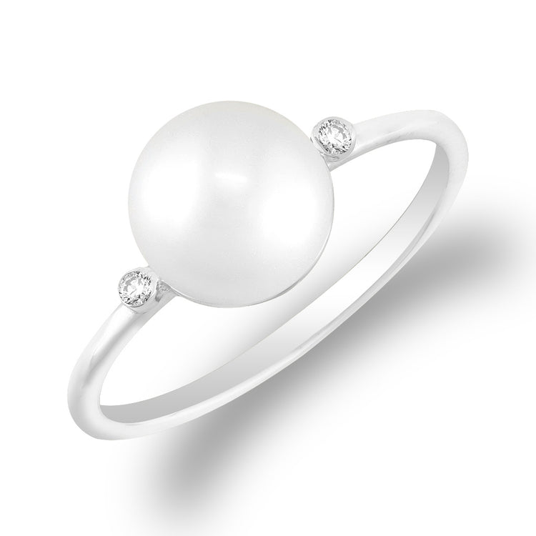 02917 - 14K White Gold - Classic Ring, Size 7