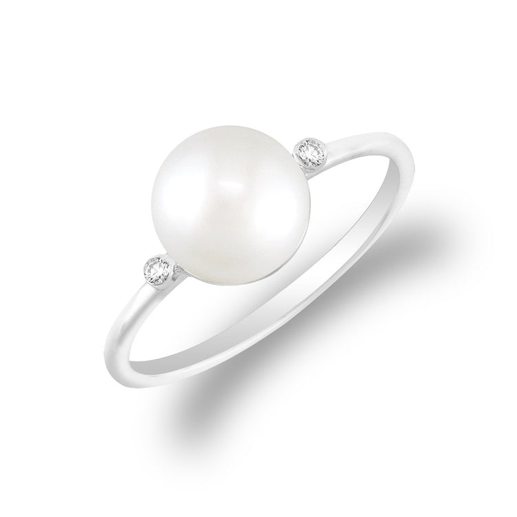 02915 - 14K White Gold - Classic Ring, Size 5