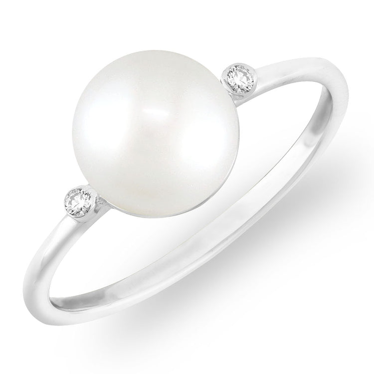 02918 - 14K White Gold - Classic Ring, Size 8