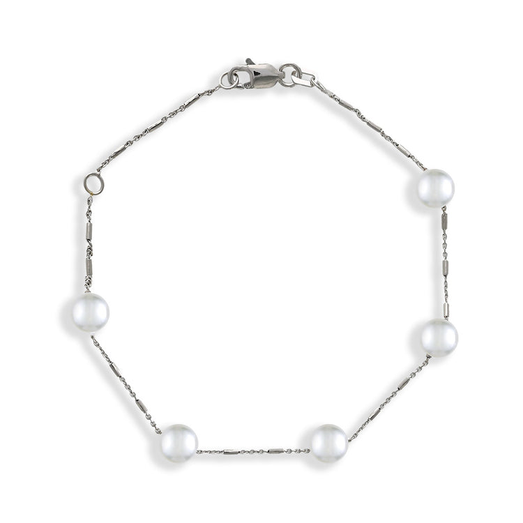 White Akoya Pearl Bracelet