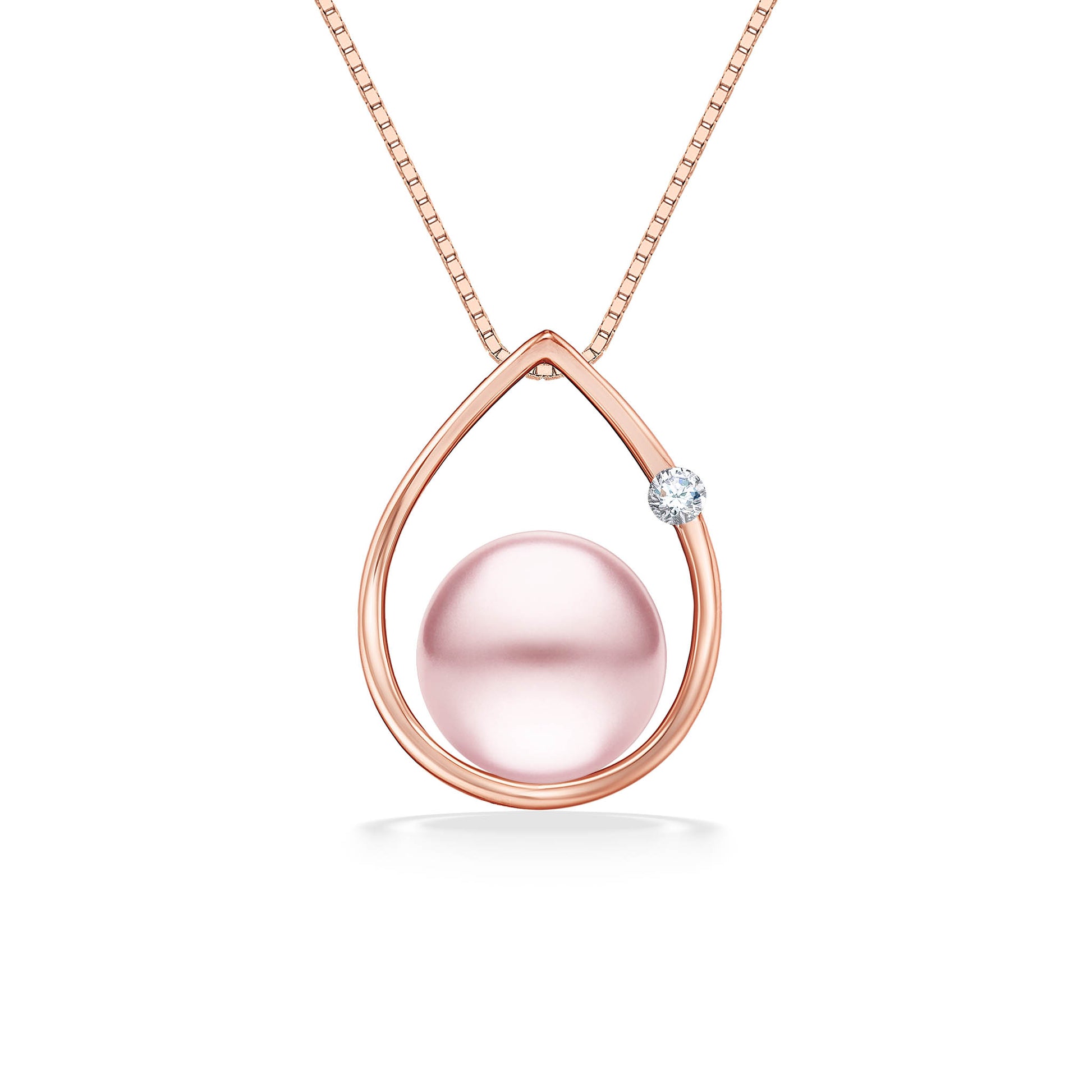 41144 - 14K Rose Gold - Raindrop Pendant