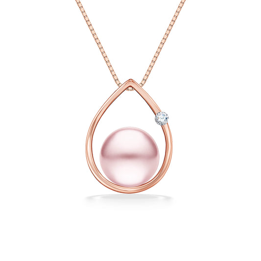 41144 - 14K Rose Gold - Raindrop Pendant