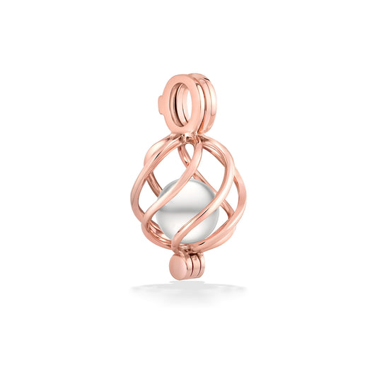 00674 - 14K Rose Gold - Wave Cage Pendant