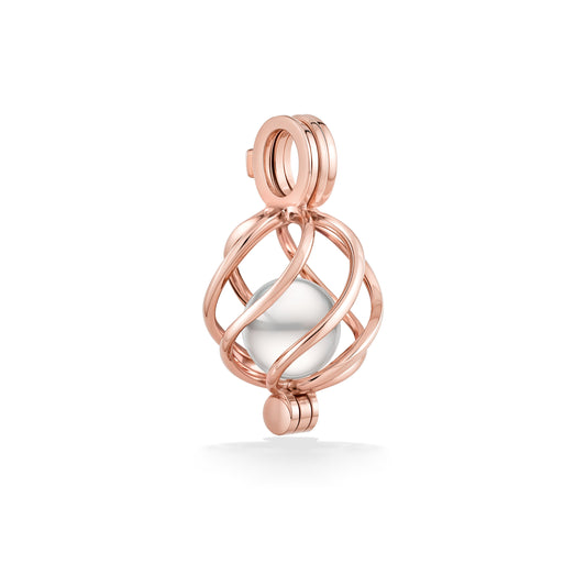 00674 - 14K Rose Gold - Wave Cage Pendant