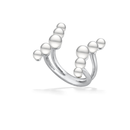 44540 - Sterling Silver - White Freshwater Pearl Open Ring