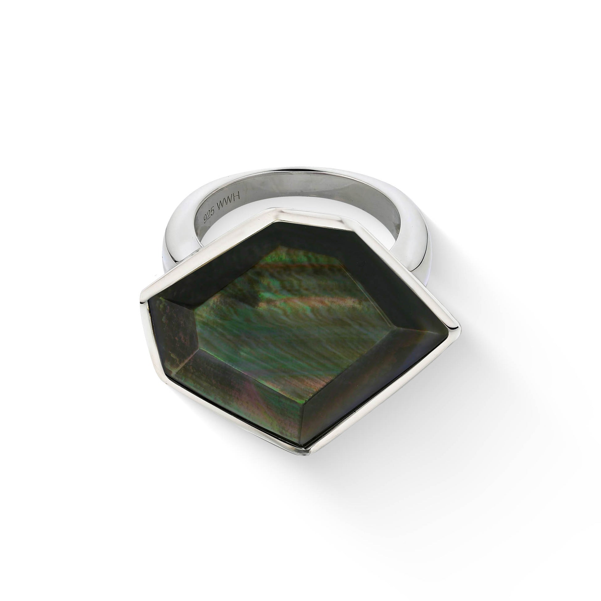 773195 - Sterling Silver - Black Mother of Pearl Ring