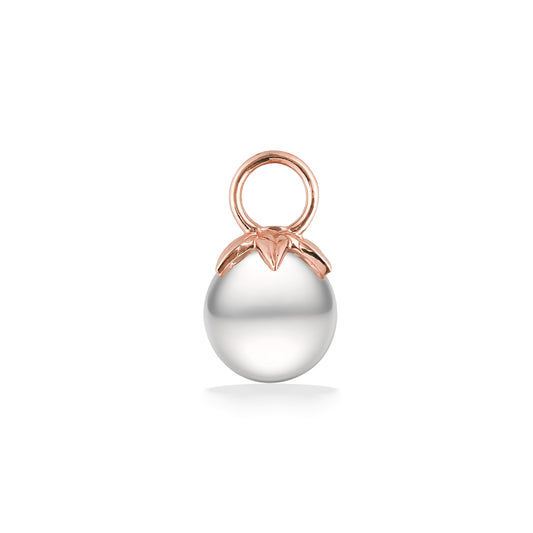 00199 - 14K Rose Gold - Maile Leaf Hooplet Pendant
