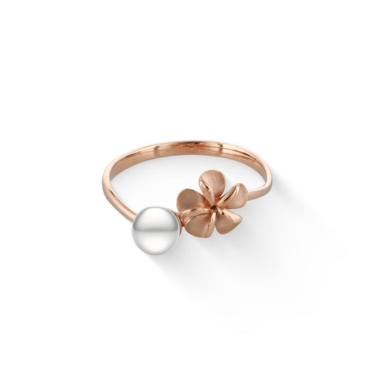 02167 - 14K Rose Gold - Plumeria Ring