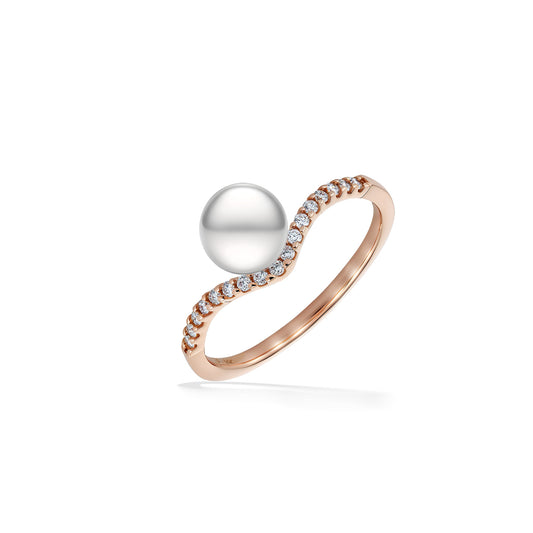 04409 - 14K Rose Gold - Chevron Ring, Size 9