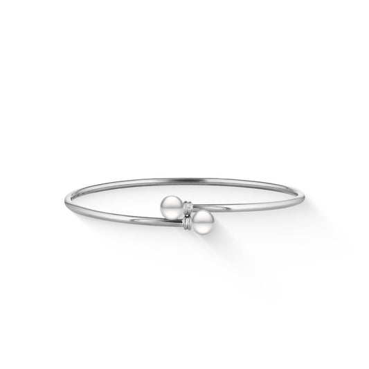 00186 - 14K White Gold - Rondell Flex Bangle