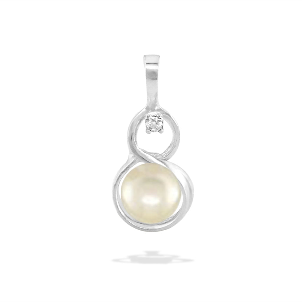 00425 - 14K White Gold - Figure 8 Pendant