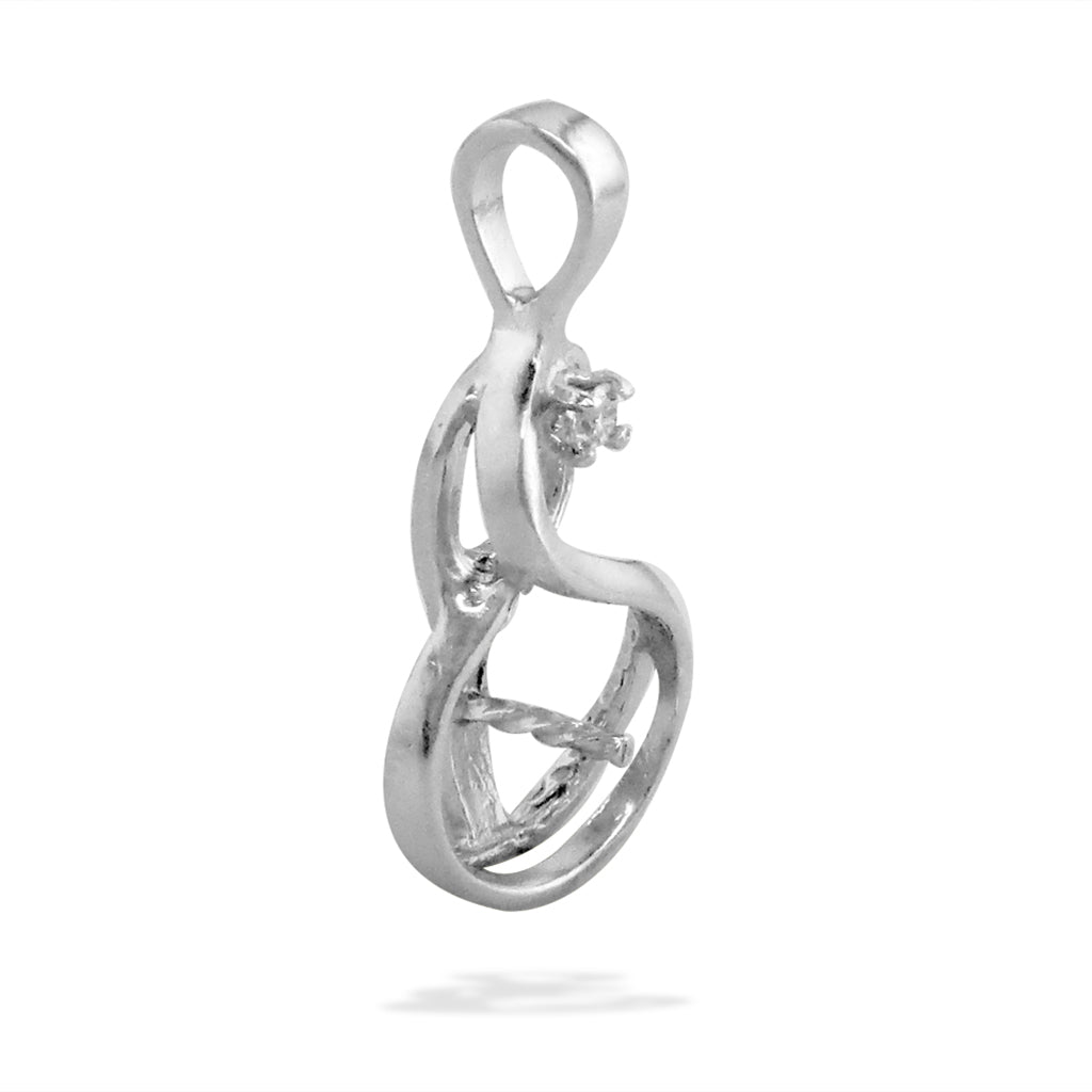 00425 - 14K White Gold - Figure 8 Pendant