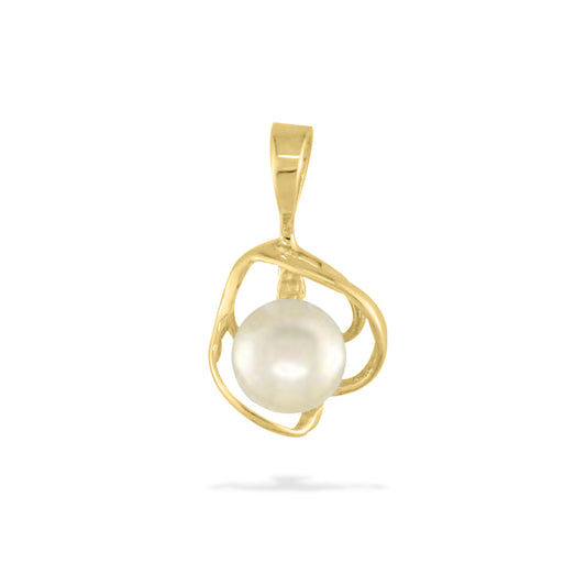 00470 - 14K Yellow Gold - Wire Shell Pendant