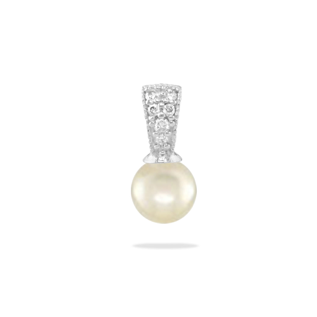 00356 - 14K White Gold - Diamond Pendant