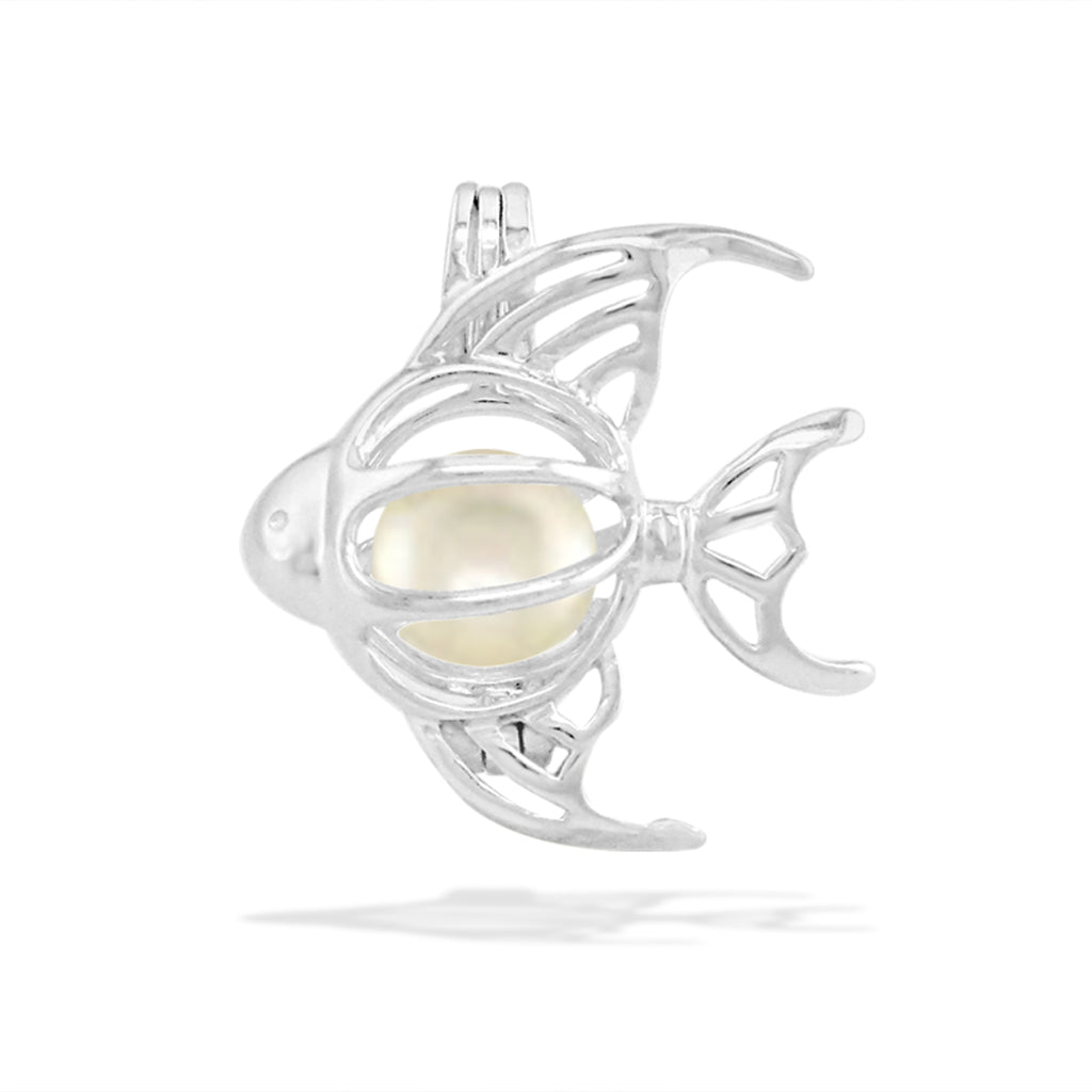 00364 - Sterling Silver - Fish Cage Pendant