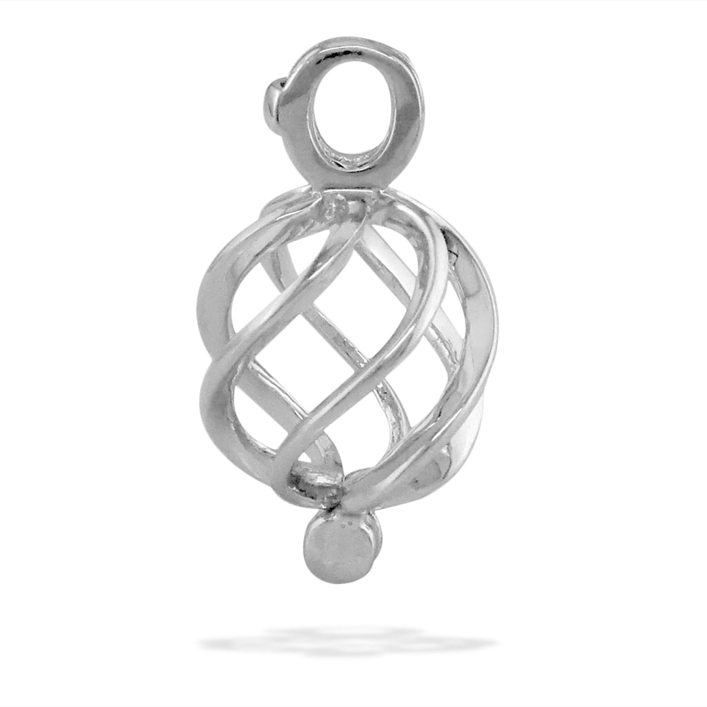 00365 - Sterling Silver - Wave Cage Pendant