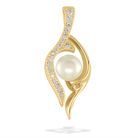 00338 - 14K Yellow Gold - Maile Pendant