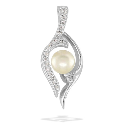 00339 - 14K White Gold - Maile Pendant