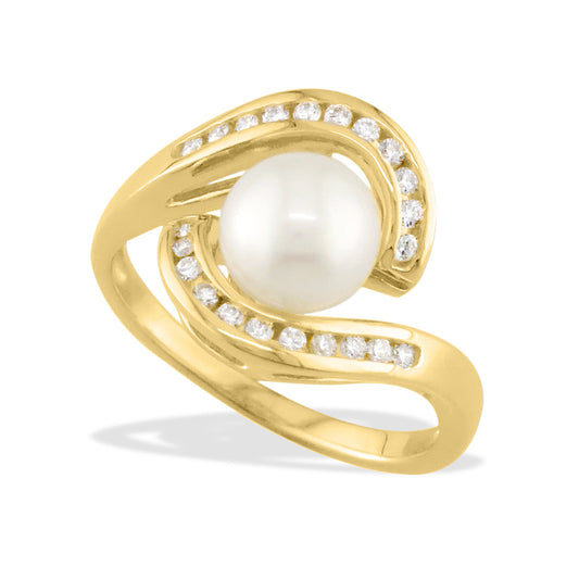 04207 - 14K Yellow Gold - Hurricane Ring, Size 7