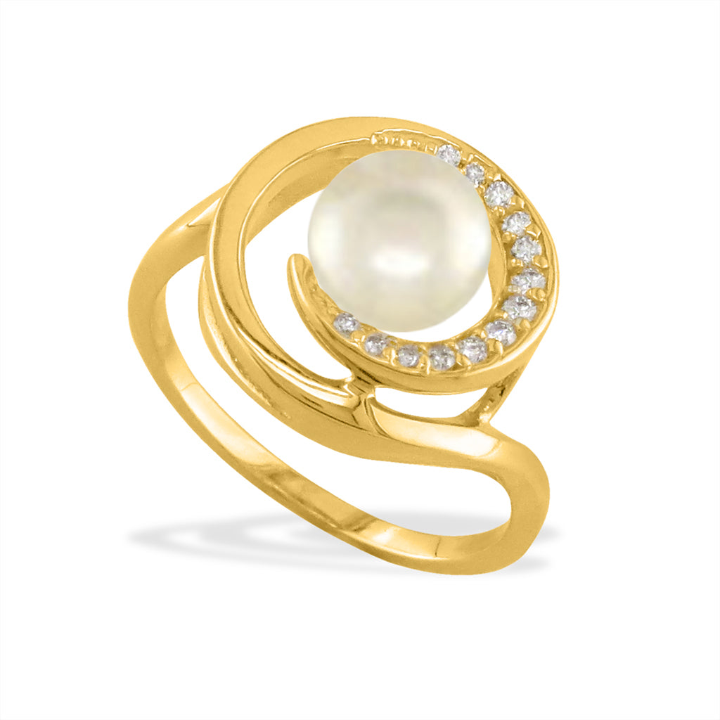 04307 - 14K Yellow Gold - Wave Ring