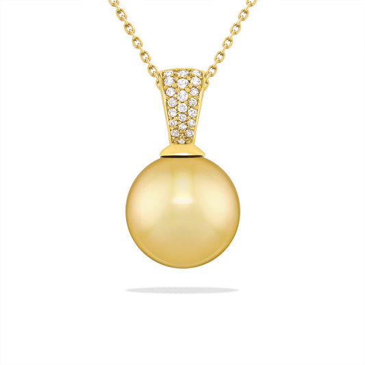92749 - 14K Yellow Gold - Golden South Sea Pearl Pendant