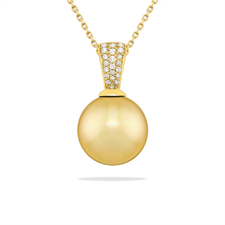 92749 - 14K Yellow Gold - Golden South Sea Pearl Pendant