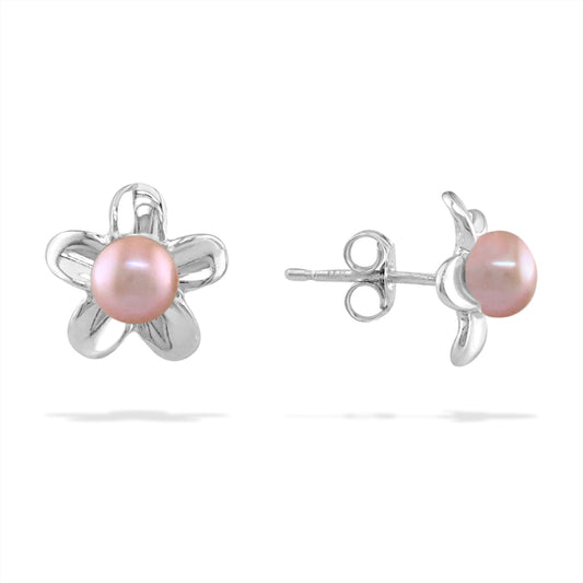 767190 - Sterling Silver - Flower Stud Earrings