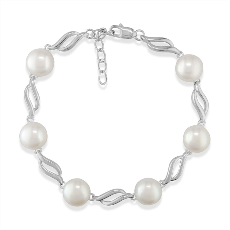 768563 - Sterling Silver - White Freshwater Pearl Bracelet