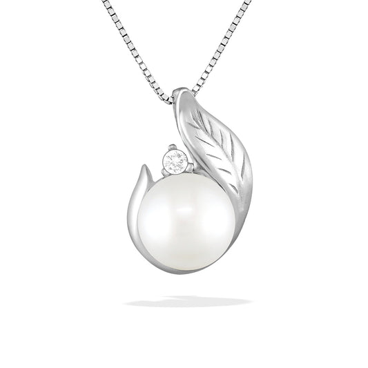 Maile Leaf Freshwater Pearl Pendant