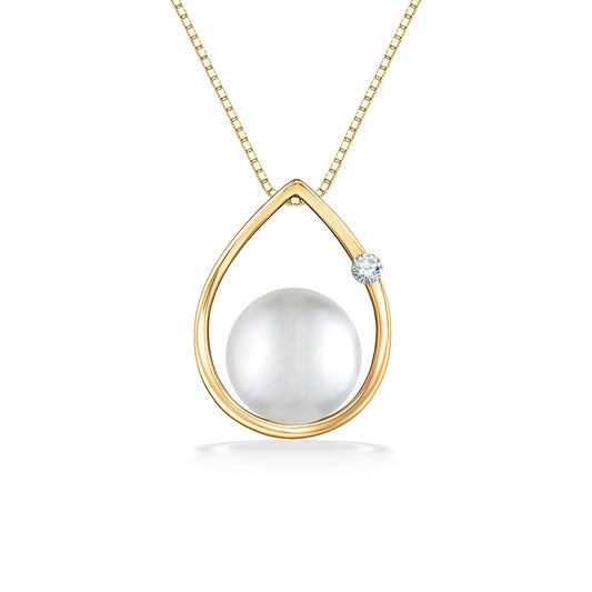 19590 - 14K Yellow Gold - Raindrop Pendant