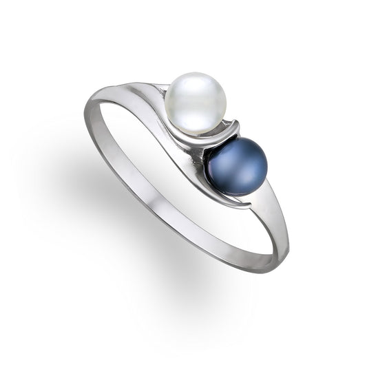 17514 - 14K White Gold - Akoya Pearl Ring