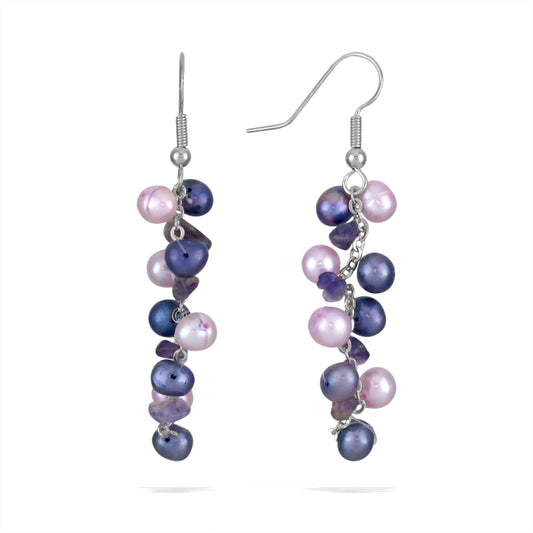 210090 - Steel - Freshwater Pearl Earrings