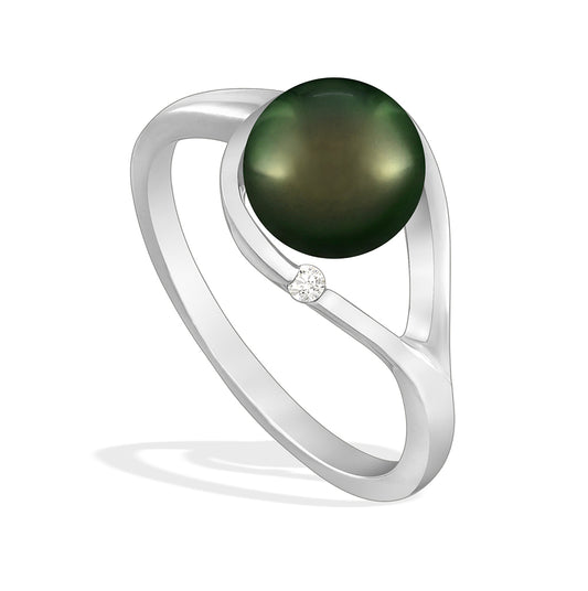 43867 - 14K White Gold - Raindrop Ring