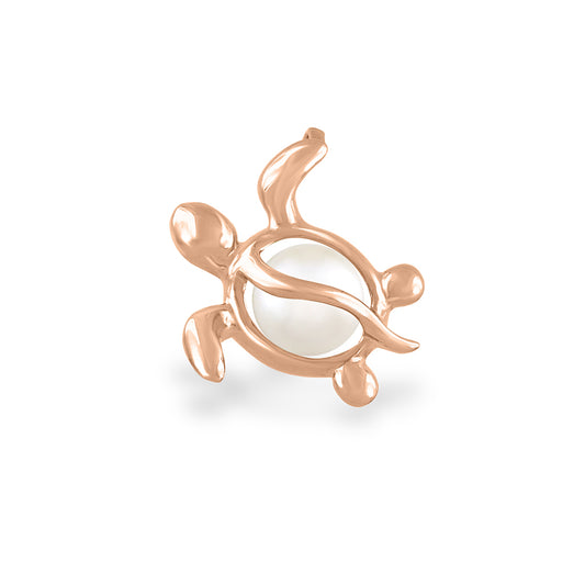 00659 - 14K Rose Gold - Honu Cage Pendant